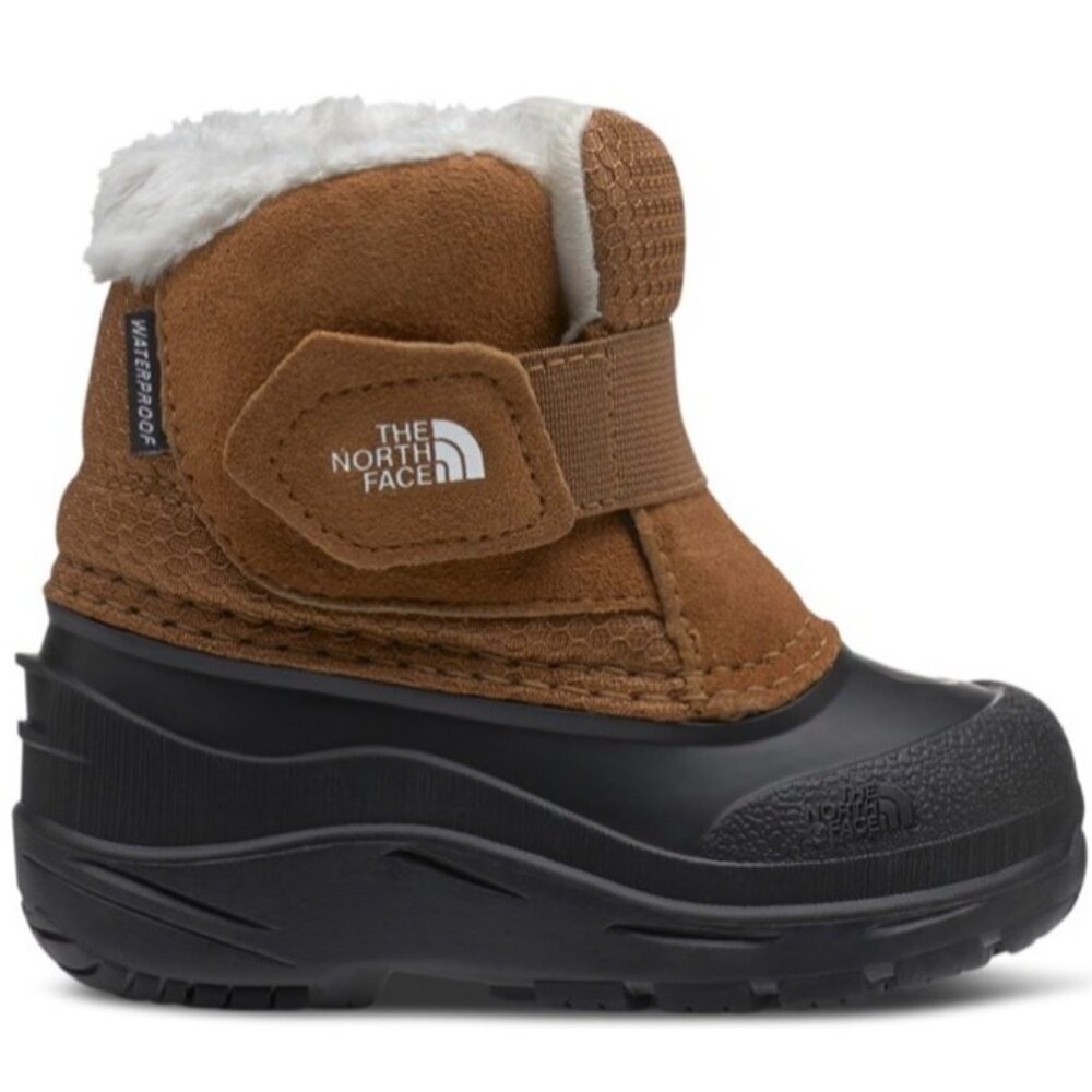THE NORTH FACE Toddler Alpenglow II Waterproof Insulated Boot SZ 8 Camel Brn/Blk